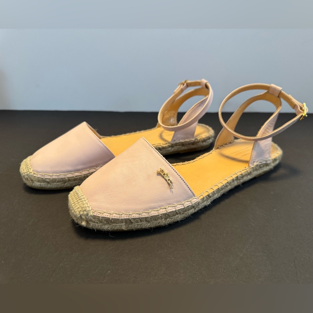 Longchamp Light Pink Espadrille Flats